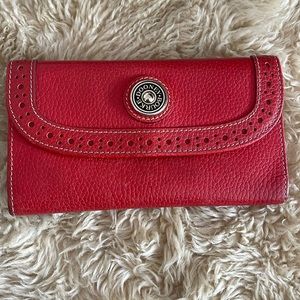 Dooney & Bourke Red Pebble Leather Wallet